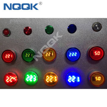 Cyfrowy woltometr 22 mm 220 V - Wskaźnik sygnału LED żółtego czerwonego zielonego