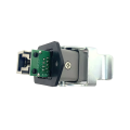 Conector femenino doble RJ45 conector de servicio pesado