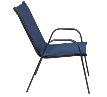 Steel Frame Mesh Outdoor Stacking Dining Chairs for Garden Furniture