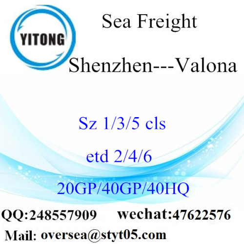 Puerto de Shenzhen Transporte marítimo de carga a Valona