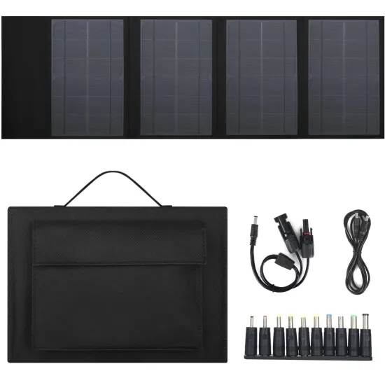 Portable Waterproof Solar Panel Kit - 5V USB & 18V DC for Camping