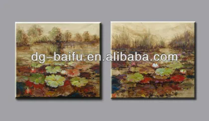 Water lily oil painting famous artists monet group painting reproduction