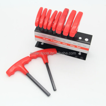 10pc T-Handle Hex Key Allen Wrench Alat Set
