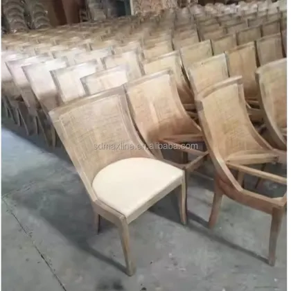 Luxury Hotel Wedding: Wood Louis Dining Chairs