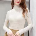 women's half turtleneck chiffon shirt autumn winter