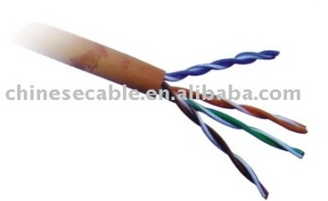 High Performance Bare Copper 4 Pair Internal Cat4 Cable UTP