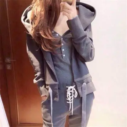 Gray Comfortable Casual Women's Clothing
