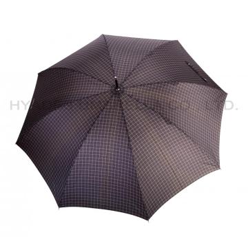 Minimalism Check Printed Mens Straight Umbrella