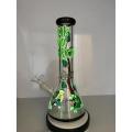 Luminous Glass Bongs with Boy and Fish Pattern