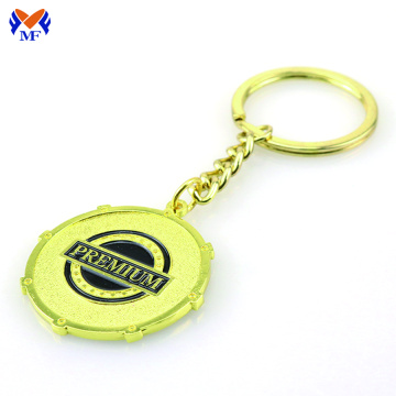 Metal round personalized gold your keychain charms