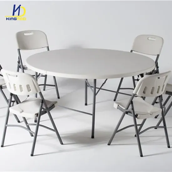 6 Feet HDPE Plastic Round Foldable Table for Wedding Rental