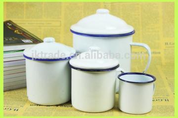 Promotional Custom logo Enamel mug with lid