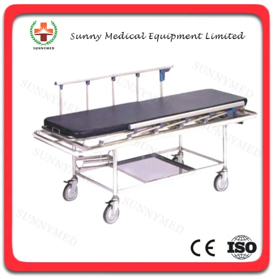 SY-R028 Hospital Manual Rolling Stainless-steel Stretcher With Four Castors