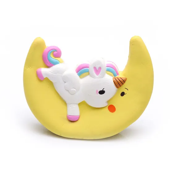 Custom Color Size Jumbo Moon Unicorn PU Foam Toys for Kids