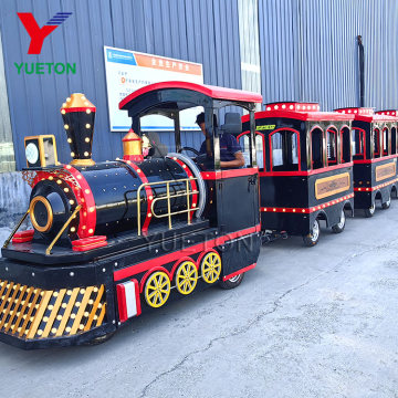 Cheap Price 24 Passenger Luxury Mall Amusement Park Kids Indoor Tourist Train Rides Electric Trackless Train For Sale