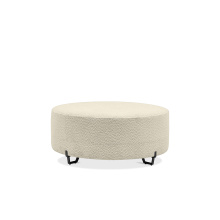 Rectangular Stool Modern Round Fabric Stool With Hardware Legs Supplier