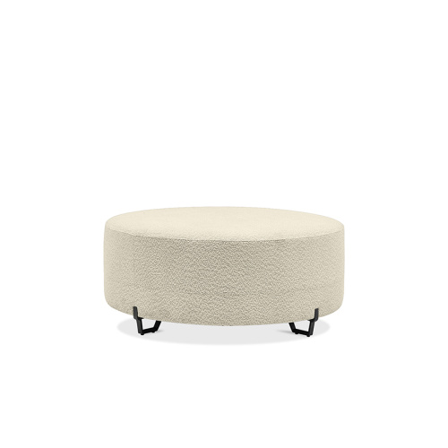 Rectangular Stool Modern Round Fabric Stool With Hardware Legs Supplier