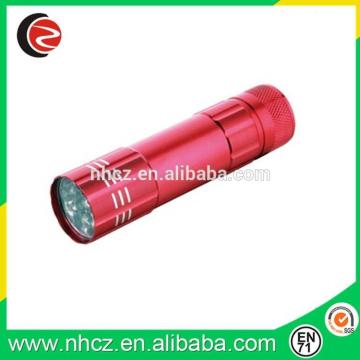 Red 9 LED flashlight with bottle opener