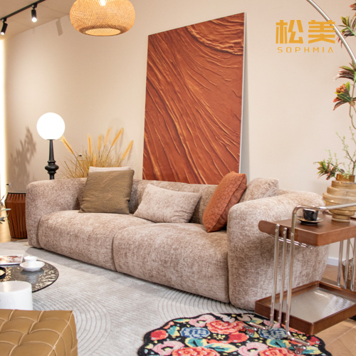 Светло-коричневый модульный диван Cloud из синели букле