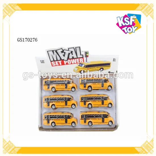 New 1:32 Diecast Car Toy For Kids Pull Back School Bus Toy