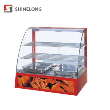 K100 Curved Glass Electric Food Warming Display Showcase