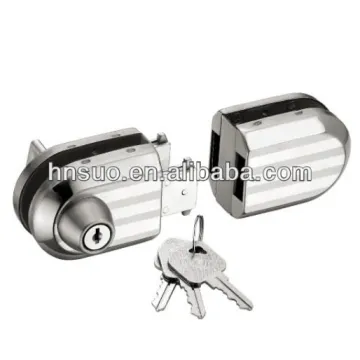 security stainless steel frameless sliding glass door fittings
