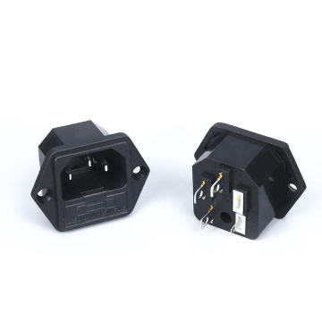 AC Inlet Male Plug Power Socket with Fuse, C13 C14