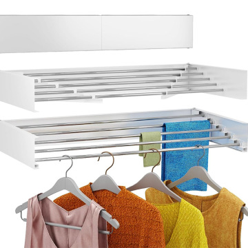 Wall-Mounted Multifunctional Folding Bathroom Towel Rack and Hanger
