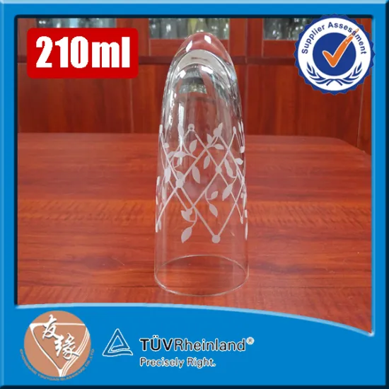 Custom design handblown stemless 210ml super flint glass stemless champagne flutes