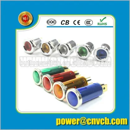 Hot Sale Manufacturer More Color Led metal indicator light 12v led indicator light