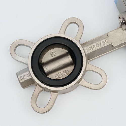 Rubber soft seal clamp type pneumatic butterfly valve