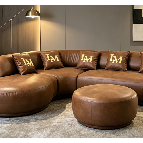 Sofa Fabrik Lengkung Itali Mewah untuk Lobi Hotel