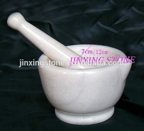 Natural White Marble Stone Mortar&Pestle/Marble Herb/Spice/Salt/Pepper Grinder&Crusher