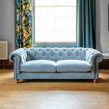 Hottest Selling Luxury Italian Customization Brick Red Velvet Chesterfield Sofa