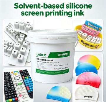 Solvent-based silicone screen printing ink
