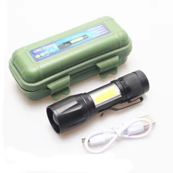 Rechargeable Zoom LED Flashlight with 3 Lighting Modes