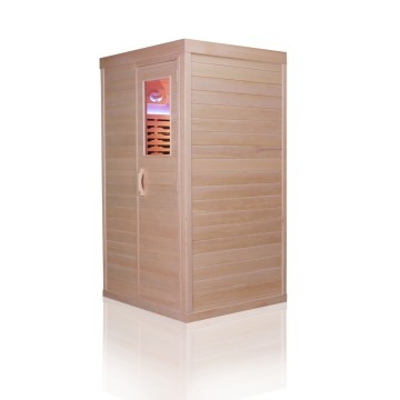 Sala de sauna infravermelha de uma pessoa distante