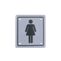 Klares WC-Schild aus Edelstahl