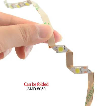 Foxanon Advertising lighting SMD 5050 2835 Folding Light Strip DC12V 60LEDs/m 5M 300leds White Lights DIY Billboard