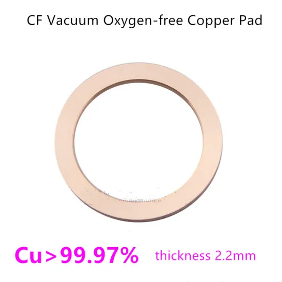2PCS CF Vacuum Oxygen-free Copper Washer High Purity Vacuum Copper Washer Sealing Ring for Flange Fittings CF25 CF35 CF50 CF63