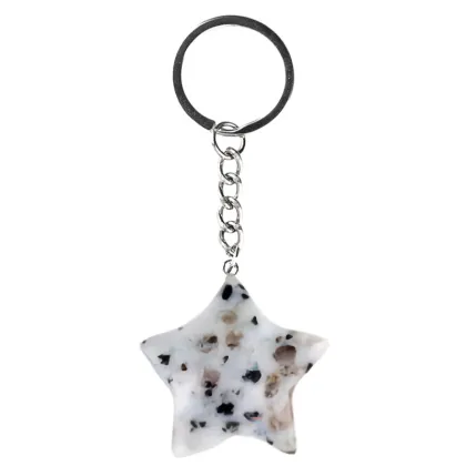 Kiwi Stone 30mm Star Pendant Pendant Keychain