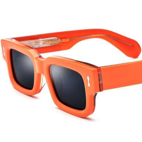 20226 Candy Color Square Acetate Polarized Sunglasses