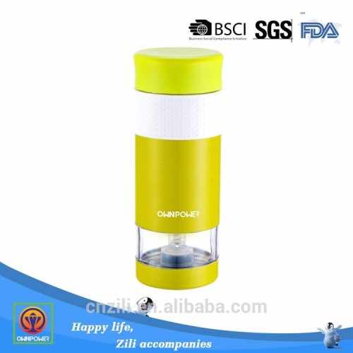 400ML green color double wall insulated flask tea bottle