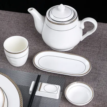 Phnom Penh Decorative Bone Porcelain Tableware for Hotels and Restaurants