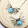 Turquoise 16MM Ball Antique Silver Spider Pendant (47x40mm) for DIY Making Jewelry