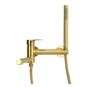 Top-Verkauf Wasserfall-Mixer Gold-Finish Dehnbare Handbrause Heiß- und Kaltventil Badewannenhahn Wasserhahn