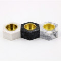 Stone & Stainless Steel Candle Holder