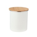 Airtight Bamboo Lid Stainless Steel Storage Jar