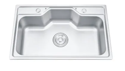 Large bowlTop Mount Kitchen Basin with Drainer