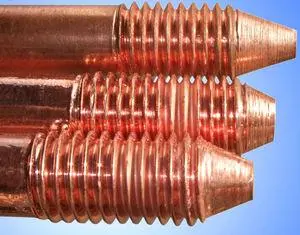 Custom Screwed Copper Bonded Ground Rod for anti thunder de